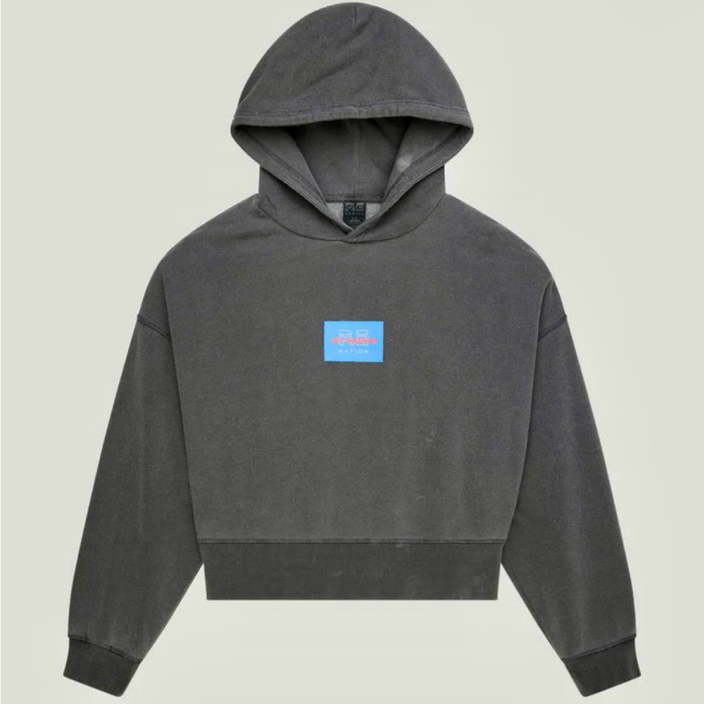 NWT! PE NATION - TRIFECTA HOODIE organic cotton blend sweatshirt black